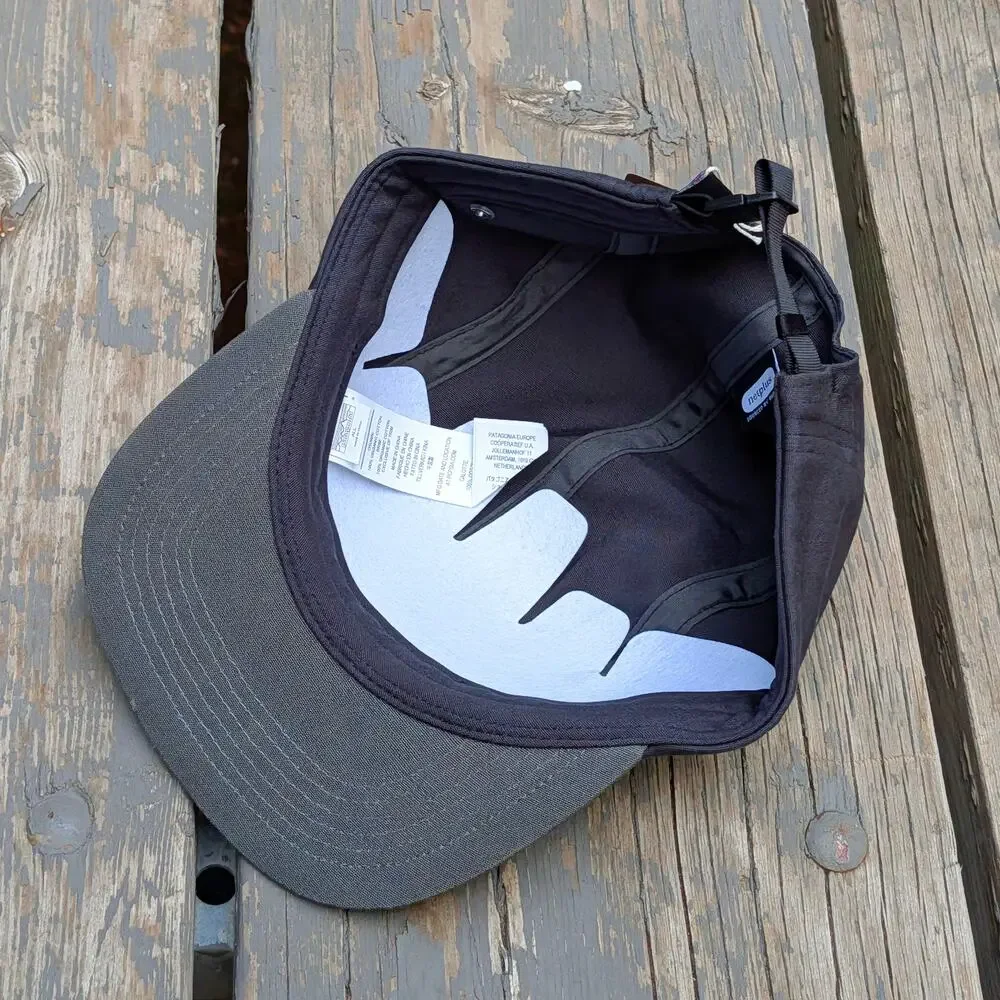 Patagonia Maclure Hat Black 5-Panel Organic Cotton Canvas Camper Cap Gorpcore